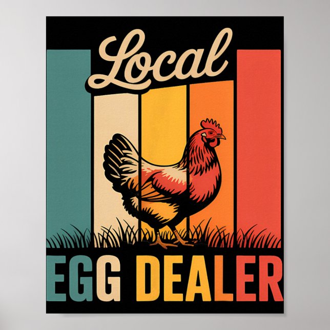 Lokal ägghandlarlista Påsk Rollig Kycklinggård Poster (Framsidan)