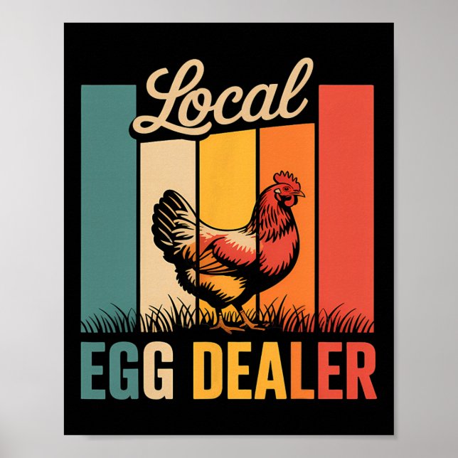 Lokal ägghandlarlista Påsk Rollig Kycklinggård Poster (Framsidan)