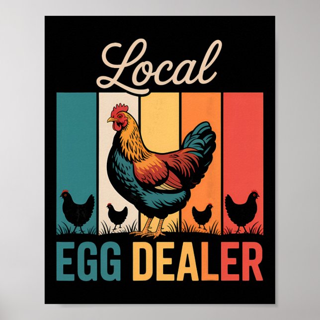 Lokal ägghandlarlista Påsk Rollig Kycklinggård Poster (Framsidan)