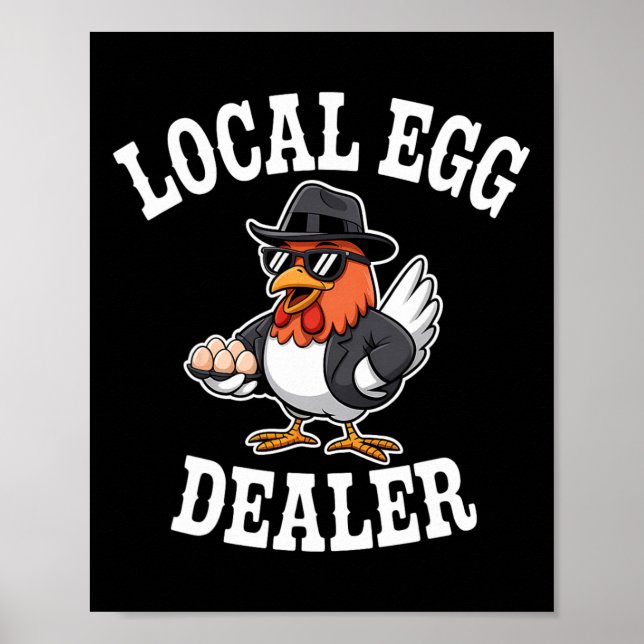 Lokal ägghandlarlista Påsk Rollig Kycklinggård Poster (Framsidan)