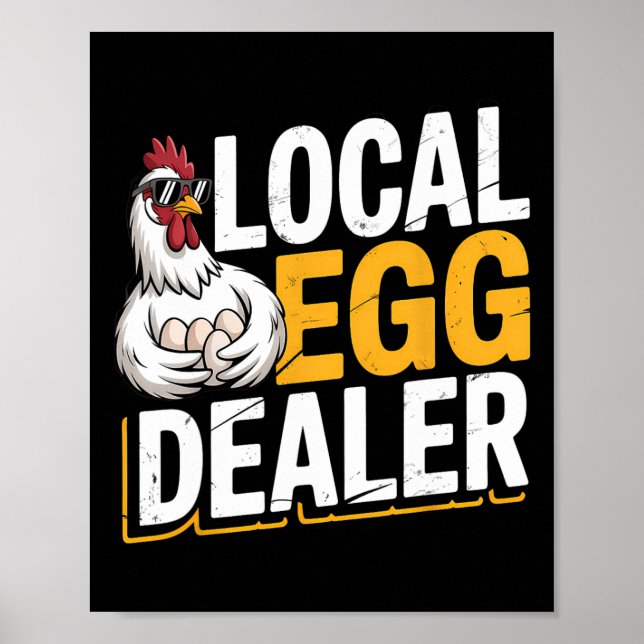 Lokal ägghandlarlista Påsk Rollig Kycklinggård Poster (Framsidan)