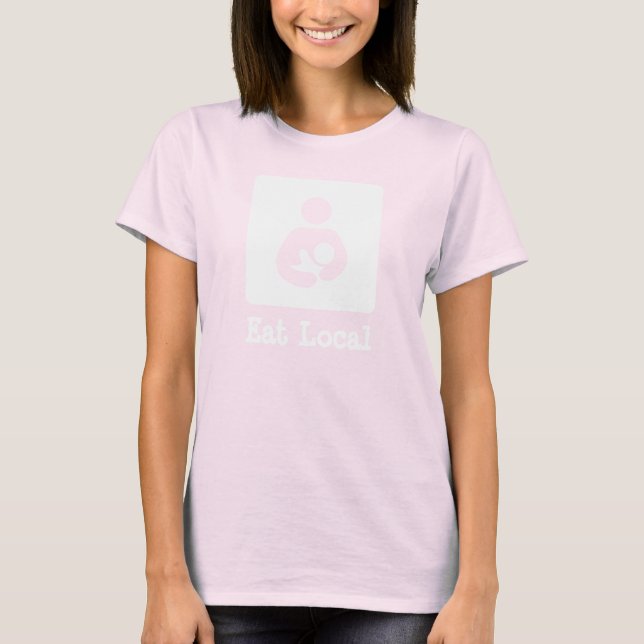 Lokal amning / diande ikon tee shirt (Framsida)