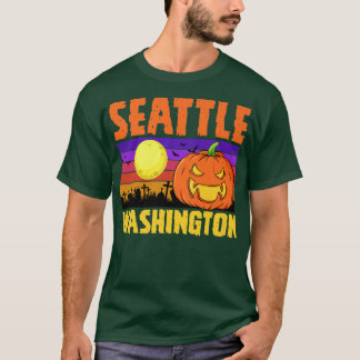 Lokal Cit i Seattle Washington Happy halloween Par T Shirt