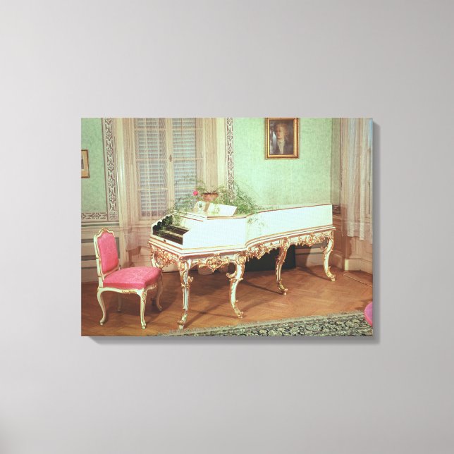 Lokal med harpsichord canvastryck (Framsida)
