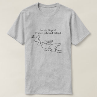 Lokaler karta i Prince Edward Island T Shirt