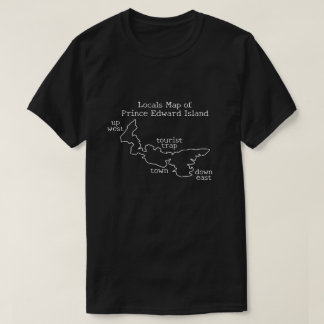 Lokaler karta i Prince Edward Island T Shirt