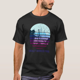 Lokalt behärskad Food Bowhun 80 s Retro Hunting T Shirt