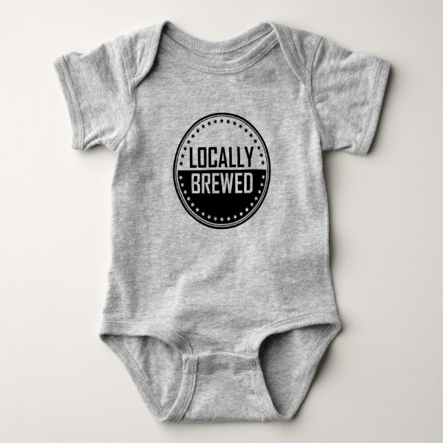 Lokalt bryggad babyBodysuit T Shirt (Framsida)