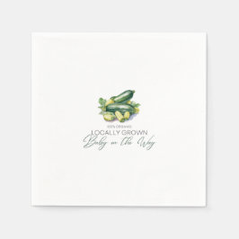 Lokalt Grown Baby på vägen - Zucchini - Grönten Pappersservett