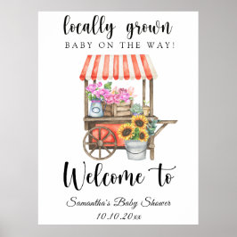 Lokalt Grown Baby - Välkomstbabydusch Poster