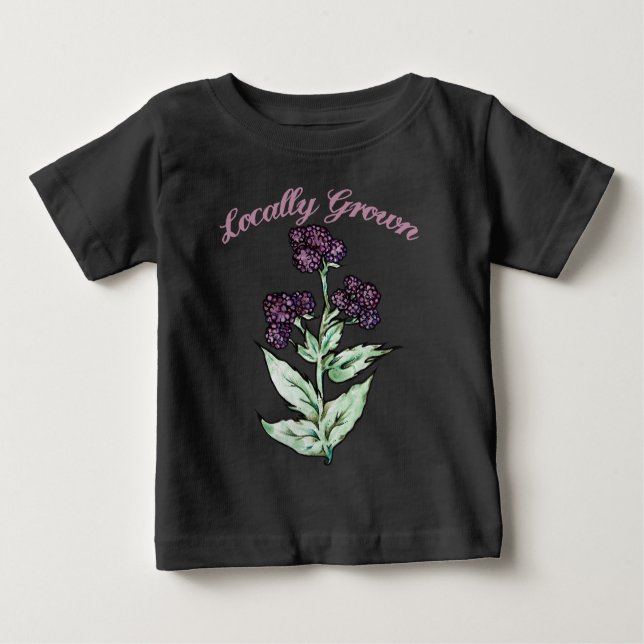Lokalt Grown Black Raspberry söt T-shirt (Framsida)