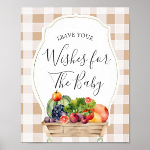Lokalt Grown Veggies Farmer Önskemål för Baby Poster