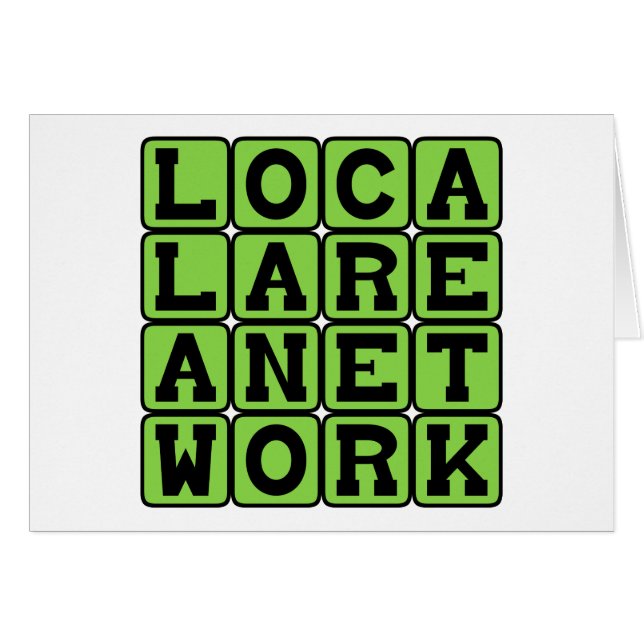 Lokalt nätverk, LAN-nätverk Hälsningskort (Framsidan Horizontal)