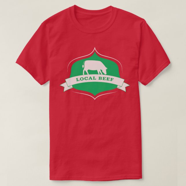 Lokalt nötkött t shirt (Design framsida)