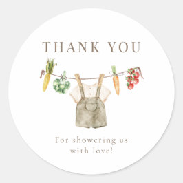 Lokalt odla jordbrukare Bokar för babyskor Runt Klistermärke