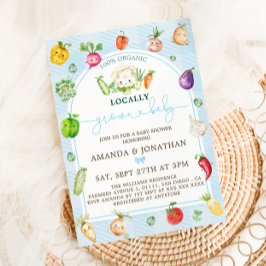 Lokalt Odlad Baby Blue Barnkalas Inbjudningar