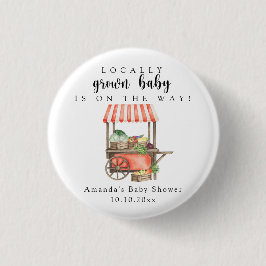 Lokalt odlad Baby-bondgårdar marknadsför babyskor Knapp