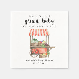 Lokalt odlad Baby-bondgårdar marknadsför babyskor Pappersservett