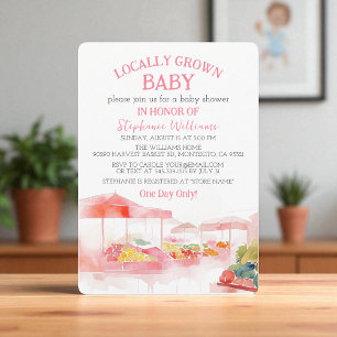 Lokalt odlad Baby-bondgårdar på Flicka-marknaden Inbjudningar