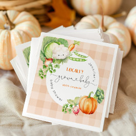 Lokalt odlad baby faller Pumpkin-babydusch på gård Pappersservett
