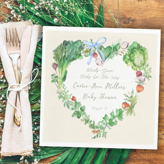 Lokalt odlad Baby på babyskåran Pappersservett (Skapare uppladdad)