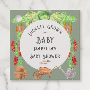 Lokalt Odlad Baby Sage Grön Bebis Shower Gåvor Etiketter