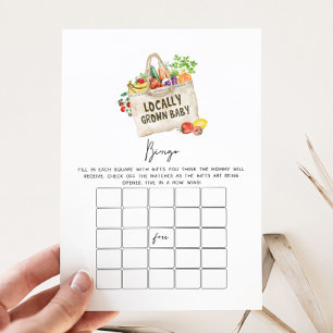 Lokalt Odlad Baby Shower Bingo Spel