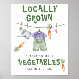 lokalt odlad baby shower - hur många grönsaker poster