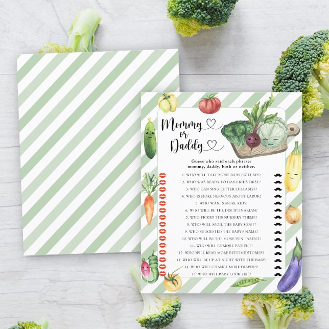 Lokalt odlad baby shower - mamma eller pappa-lek (Skapare uppladdad)