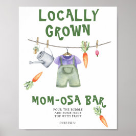 lokalt odlad baby shower - Momosa bar Poster