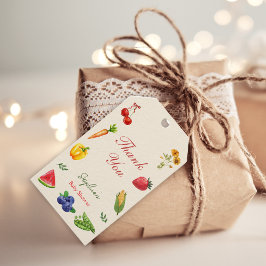 Lokalt Odlad Baby Shower Tack Favor Presentetikett