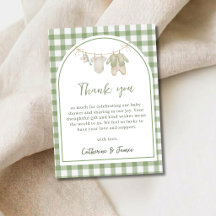 Lokalt Odlad Baby Shower Tacksamhetskort