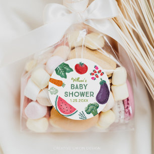Lokalt Odlad Baby Shower Tacksymboler Runt Klistermärke