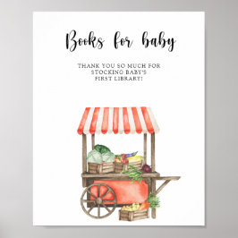 Lokalt odlad babydusch - bokar för baby poster