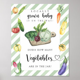 lokalt odlad babydusch - hur många grönsaker poster