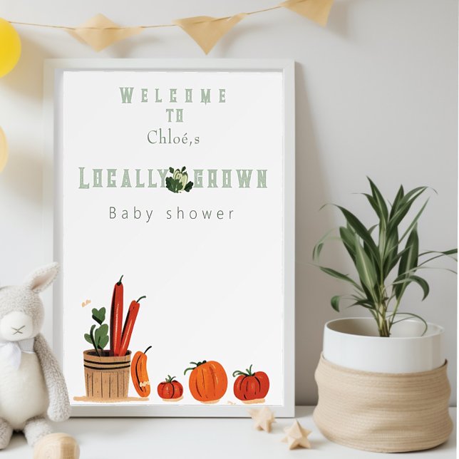 Lokalt odlad babydusch i Cute Poster (Skapare uppladdad)