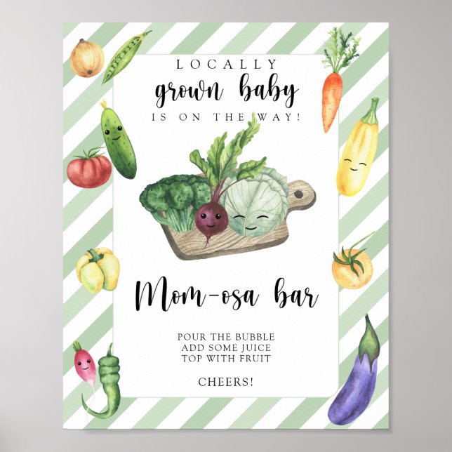 Lokalt odlad babydusch - Momosa pub Poster (Framsidan)