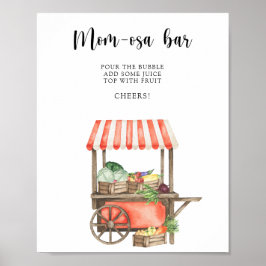 Lokalt odlad babydusch - Momosa pub Poster