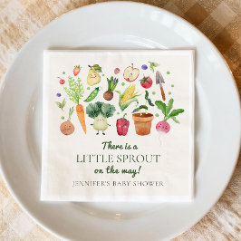 Lokalt Odlad Babyshower för Par på Bondens Marknad Pappersservett