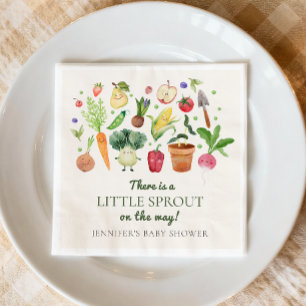 Lokalt Odlad Babyshower för Par på Bondens Marknad Pappersservett