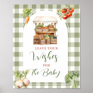 Lokalt odlad babyskor Önskemål för Baby Poster