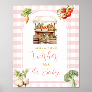 Lokalt odlad babyskor Önskemål för Baby Poster