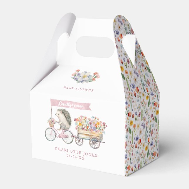 Lokalt odlad babystövel för Cute Hedgehog Vår Presentaskar (Framsidan Sidan)