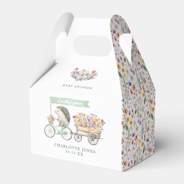 Lokalt odlad babystövel för Cute Hedgehog Vår Presentaskar (Framsidan Sidan)