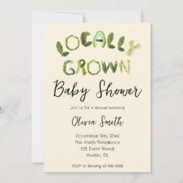 Lokalt odlad babyvisningsprogram inbjudningar