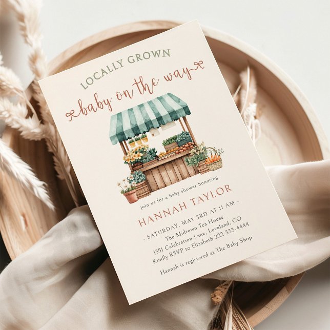 Lokalt odlad babyvisningsprogram inbjudningar (Skapare uppladdad)