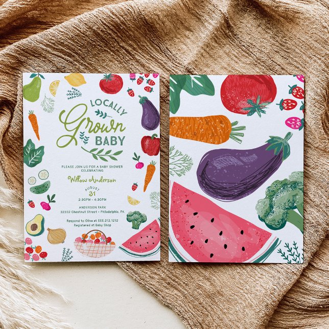 Lokalt odlad babyvisningsprogram inbjudningar (Skapare uppladdad)