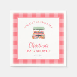 Lokalt odlad babyvisningsprogram pappersservett