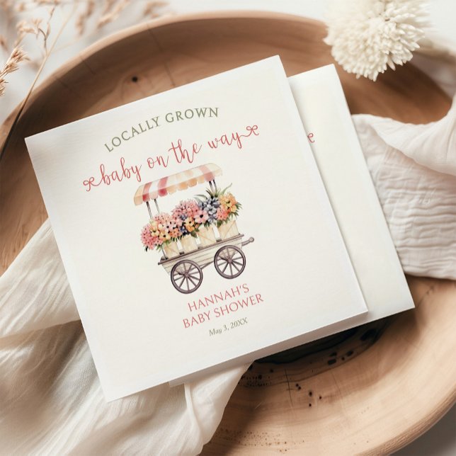 Lokalt odlad babyvisningsprogram pappersservett (Skapare uppladdad)