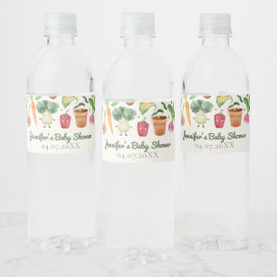 Lokalt Odlad Barnbondemarknad Par Bebisbad Vattenflaskor Etikett
